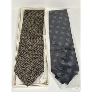 Giorgio Armani, Men's Neckties, Lot Of 2, Multicolor/Pattern